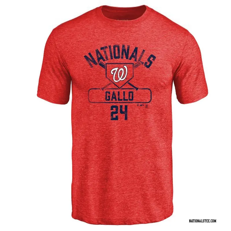 Men's Washington Nationals ＃24 Joey Gallo Red Base Runner T-Shirt