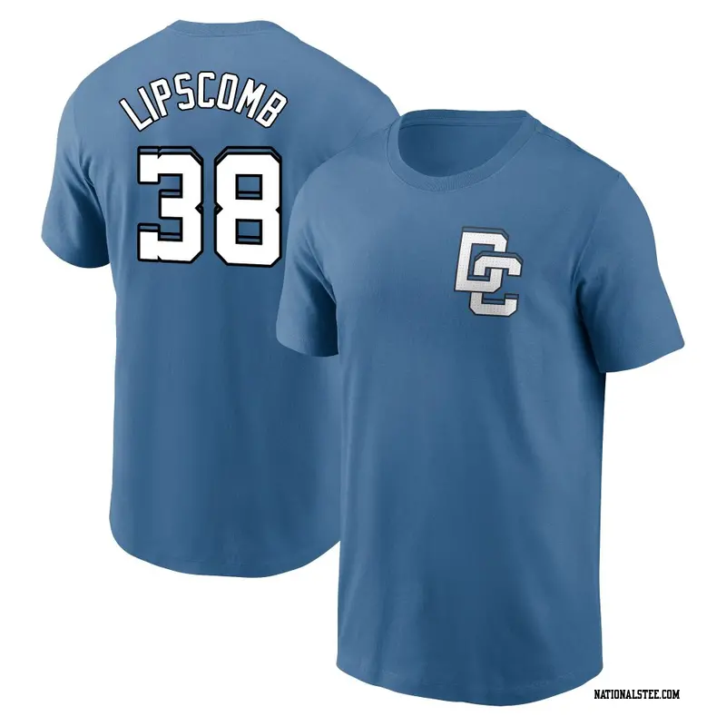 Men's Washington Nationals ＃38 Trey Lipscomb Blue 2025 City Connect Fuse Name & Number 2.0 T-Shirt