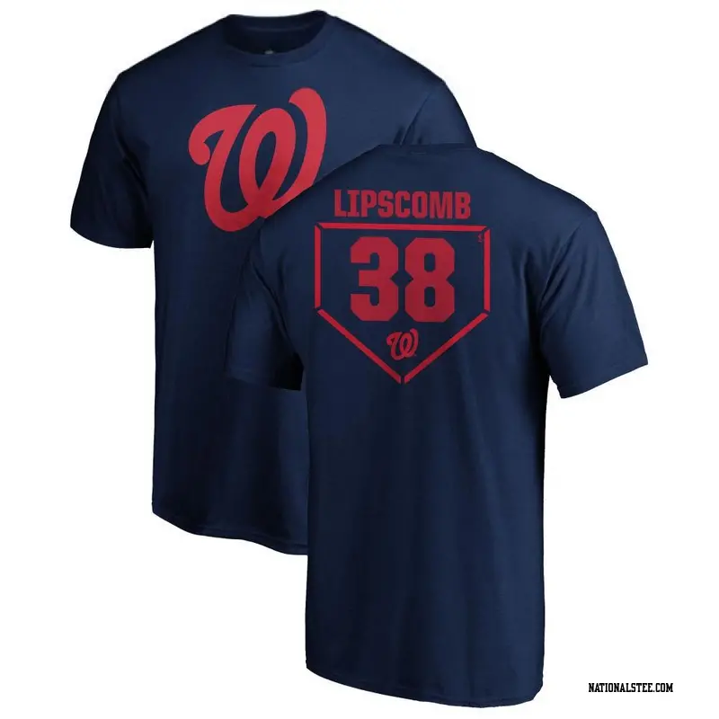 Men's Washington Nationals ＃38 Trey Lipscomb Navy RBI T-Shirt