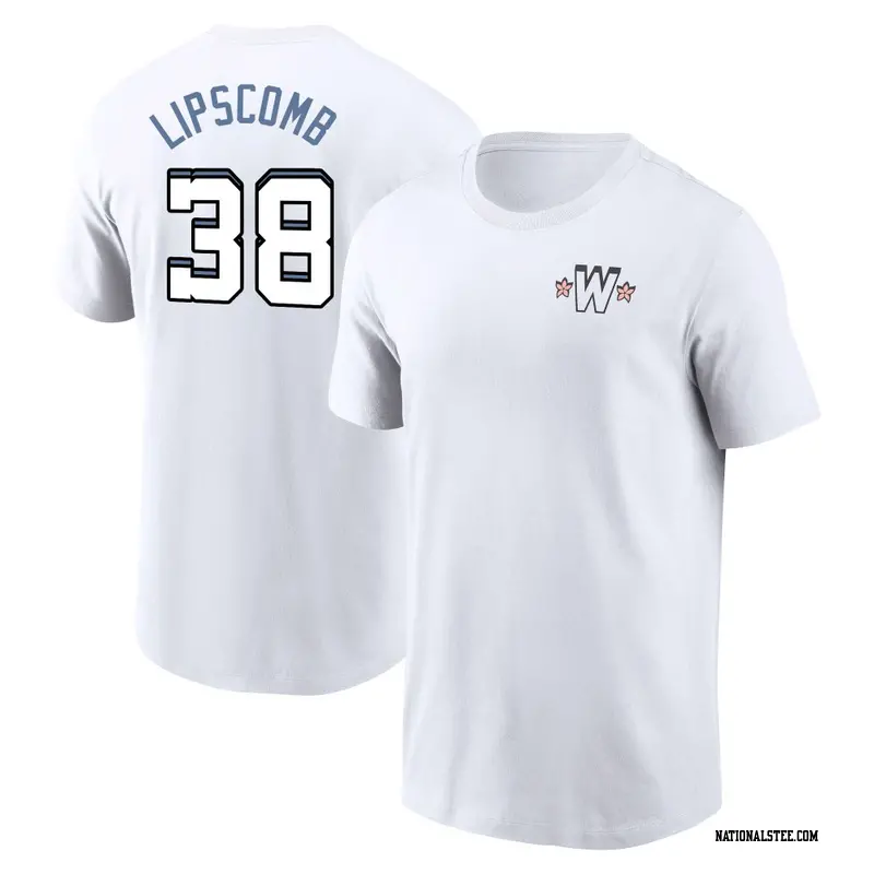 Men's Washington Nationals ＃38 Trey Lipscomb White 2025 City Connect Name & Number T-Shirt
