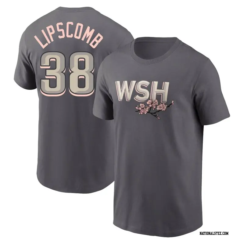 Youth Washington Nationals ＃38 Trey Lipscomb Gray 2022 City Connect Name & Number T-Shirt