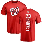 Youth Washington Nationals ＃73 Hunter Harvey Red Backer T-Shirt